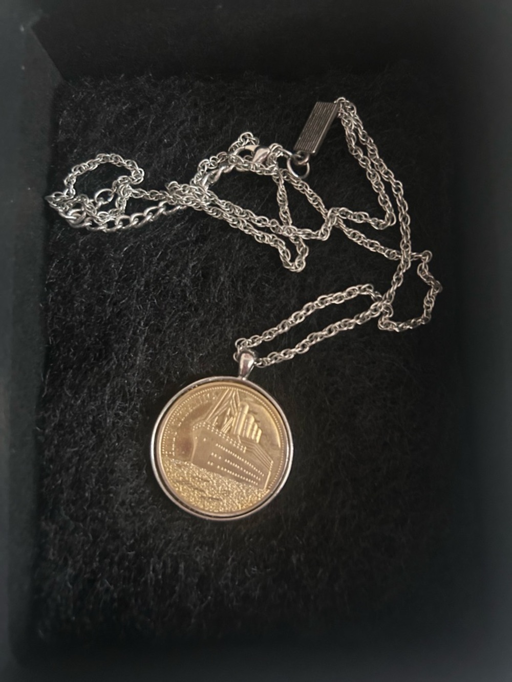 Authentic titanic necklace from titanic museum double sided coin pendant